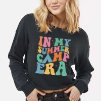 In My Summer Camp Era Retro Groovy Cropped Pullover Crew