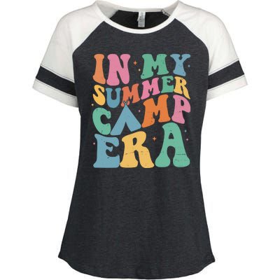 In My Summer Camp Era Retro Groovy Enza Ladies Jersey Colorblock Tee