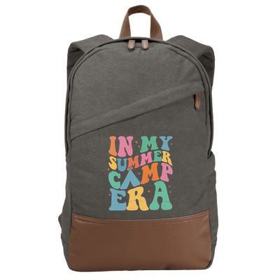 In My Summer Camp Era Retro Groovy Cotton Canvas Backpack