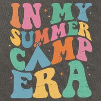 In My Summer Camp Era Retro Groovy Cotton Canvas Backpack