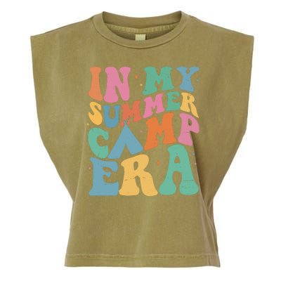 In My Summer Camp Era Retro Groovy Garment-Dyed Women's Muscle Tee