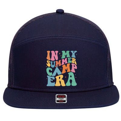 In My Summer Camp Era Retro Groovy 7 Panel Mesh Trucker Snapback Hat
