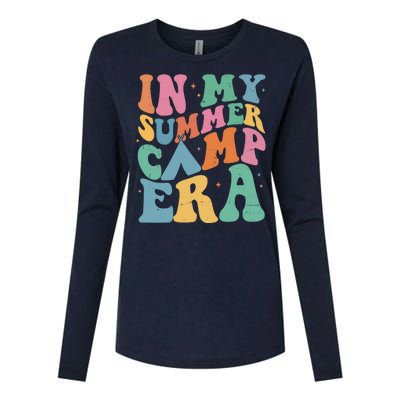 In My Summer Camp Era Retro Groovy Womens Cotton Relaxed Long Sleeve T-Shirt