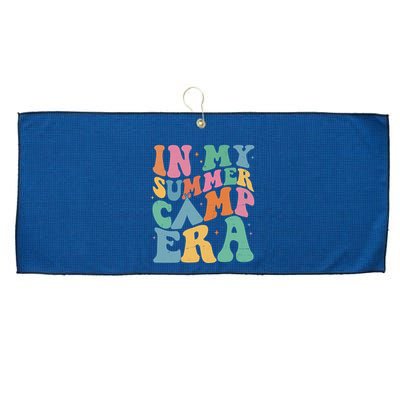 In My Summer Camp Era Retro Groovy Large Microfiber Waffle Golf Towel