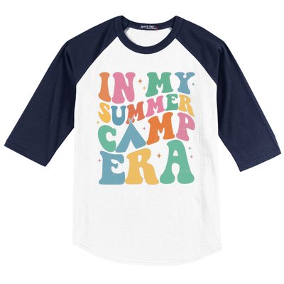 In My Summer Camp Era Retro Groovy Baseball Sleeve Shirt