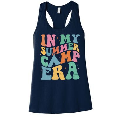 In My Summer Camp Era Retro Groovy Women's Racerback Tank