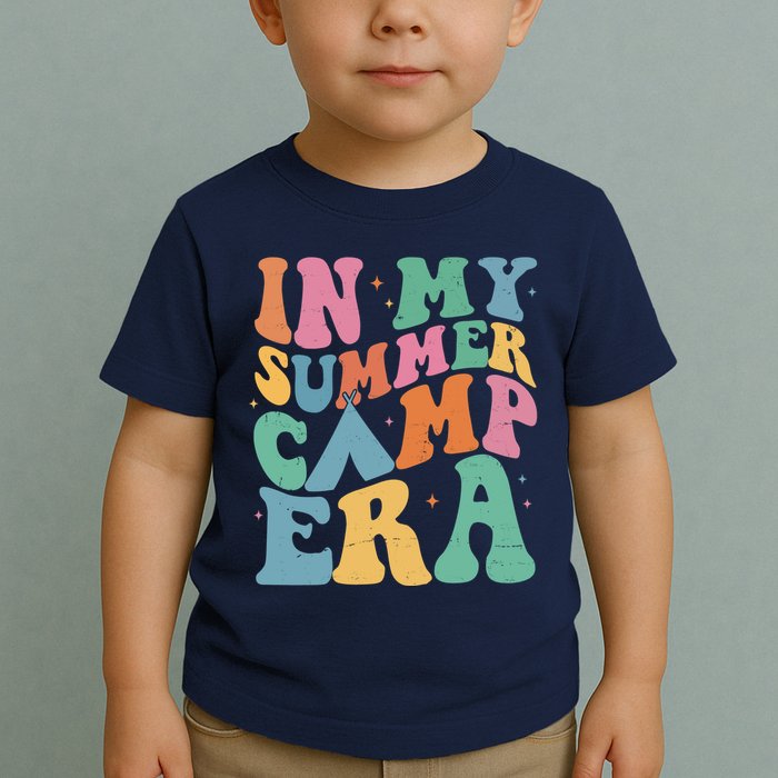 In My Summer Camp Era Retro Groovy Toddler T-Shirt