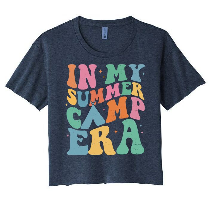 In My Summer Camp Era Retro Groovy Women's Crop Top Tee