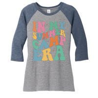 In My Summer Camp Era Retro Groovy Women's Tri-Blend 3/4-Sleeve Raglan Shirt