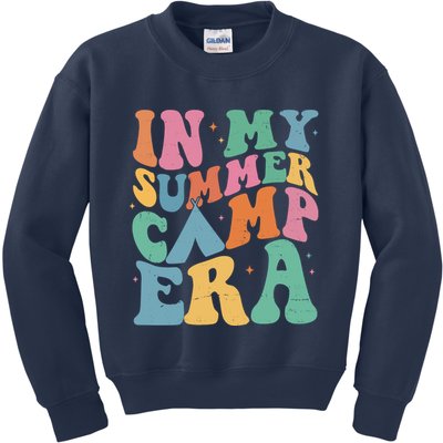 In My Summer Camp Era Retro Groovy Kids Sweatshirt