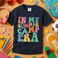 In My Summer Camp Era Retro Groovy Kids T-Shirt