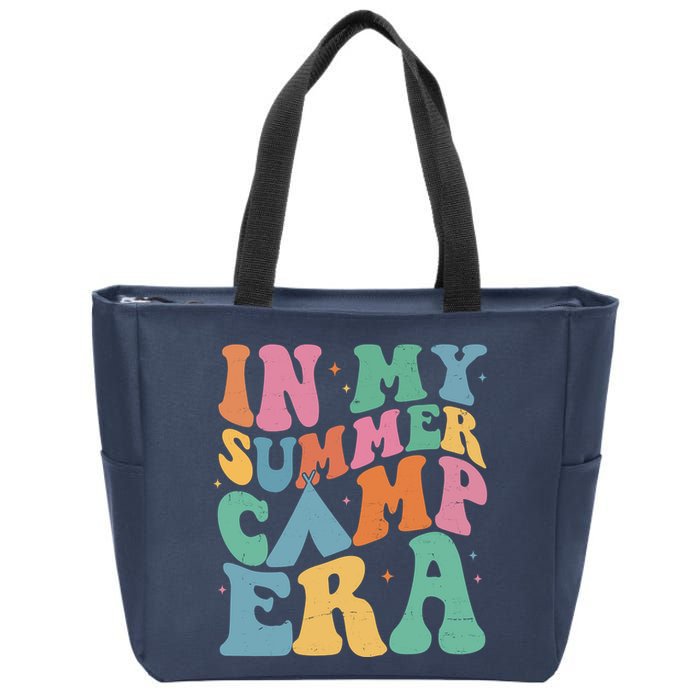In My Summer Camp Era Retro Groovy Zip Tote Bag
