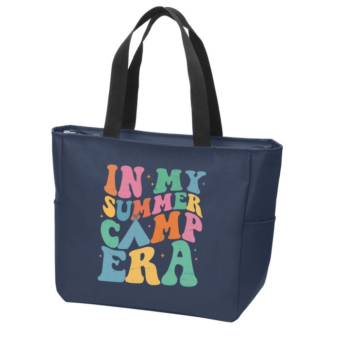 In My Summer Camp Era Retro Groovy Zip Tote Bag