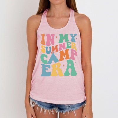 In My Summer Camp Era Retro Groovy Women's Knotted Racerback Tank