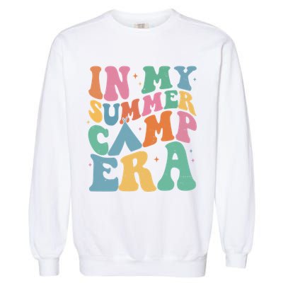 In My Summer Camp Era Retro Groovy Garment-Dyed Sweatshirt