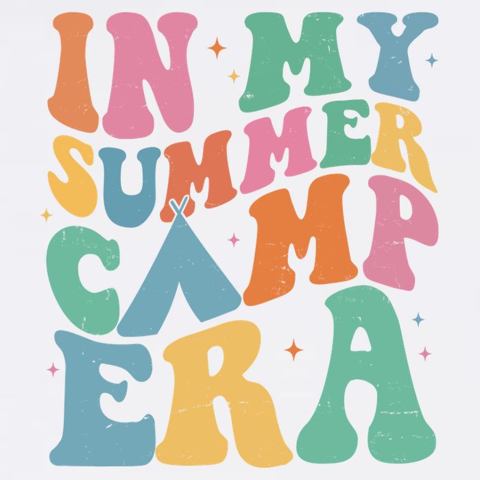 In My Summer Camp Era Retro Groovy Garment-Dyed Sweatshirt