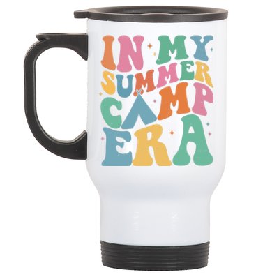 In My Summer Camp Era Retro Groovy Stainless Steel Travel Mug