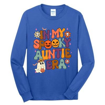 In My Spooky Auntie Era Halloween Groovy Funny Aunt Spooky Funny Gift Tall Long Sleeve T-Shirt