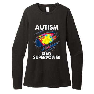 Is My Super Power Superhero Autism Awareness Gift Womens CVC Long Sleeve Shirt