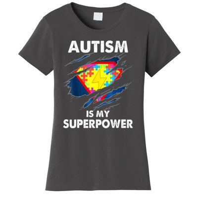 Is My Super Power Superhero Autism Awareness Gift Women's T-Shirt