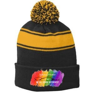 Inclusion Matters Special Education Stripe Pom Pom Beanie