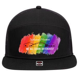 Inclusion Matters Special Education 7 Panel Mesh Trucker Snapback Hat