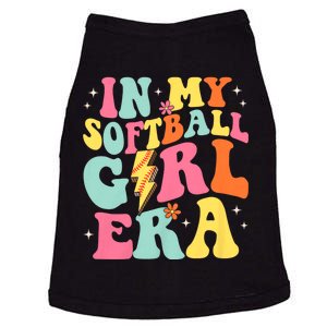 In My Softball Girl Era Retro Groovy Softball Girl Doggie Tank