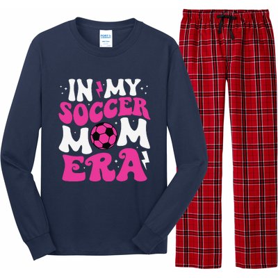 In My Soccer Mom Era Cute Groovy Soccer Mom Long Sleeve Pajama Set