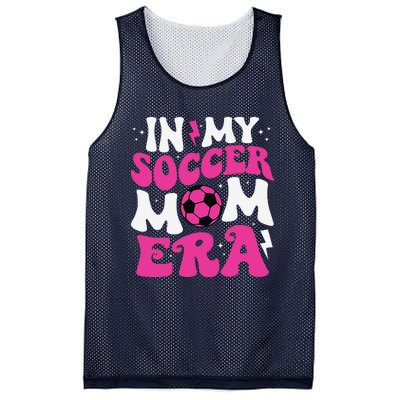 In My Soccer Mom Era Cute Groovy Soccer Mom Mesh Reversible Basketball Jersey Tank