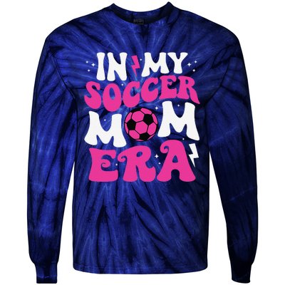 In My Soccer Mom Era Cute Groovy Soccer Mom Tie-Dye Long Sleeve Shirt