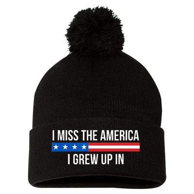 I Miss The America I Grew Up In Pom Pom 12in Knit Beanie