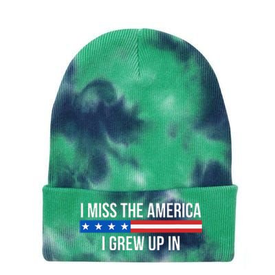 I Miss The America I Grew Up In Tie Dye 12in Knit Beanie