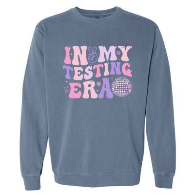 In My Testing Era Test Day Retro Motivational Teacher Garment-Dyed Sweatshirt