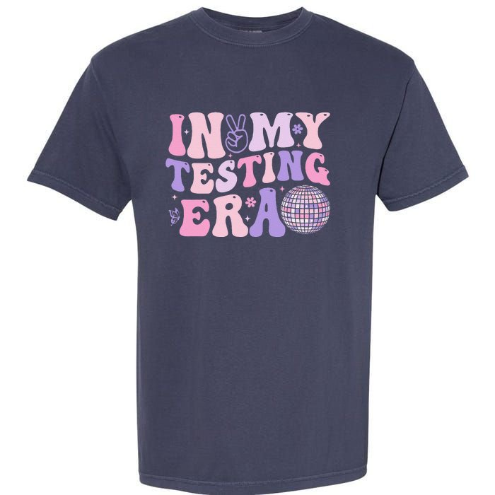 In My Testing Era Test Day Retro Motivational Teacher Garment-Dyed Heavyweight T-Shirt