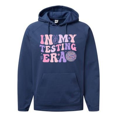 In My Testing Era Test Day Retro Motivational Teacher Performance Fleece Hoodie