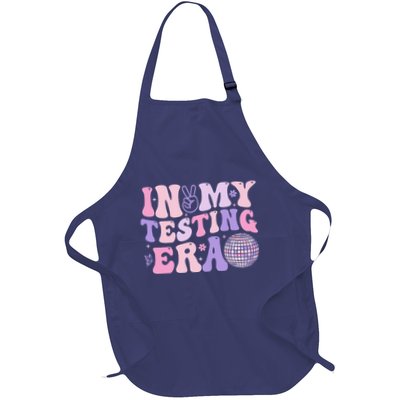 In My Testing Era Test Day Retro Motivational Teacher Full-Length Apron With Pockets