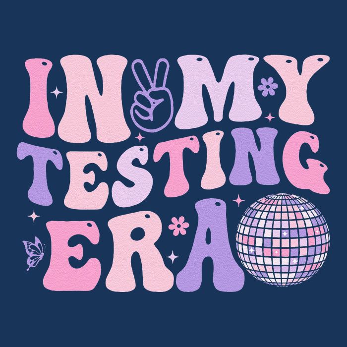 In My Testing Era Test Day Retro Motivational Teacher Drawstring Bag