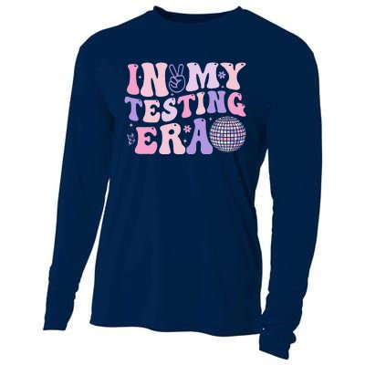 In My Testing Era Test Day Retro Motivational Teacher Cooling Performance Long Sleeve Crew