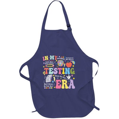 In My Testing Era Teachers Student Rock The Test Testing Day Full-Length Apron With Pockets