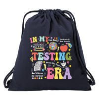 In My Testing Era Teachers Student Rock The Test Testing Day Drawstring Bag