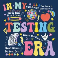 In My Testing Era Teachers Student Rock The Test Testing Day Drawstring Bag