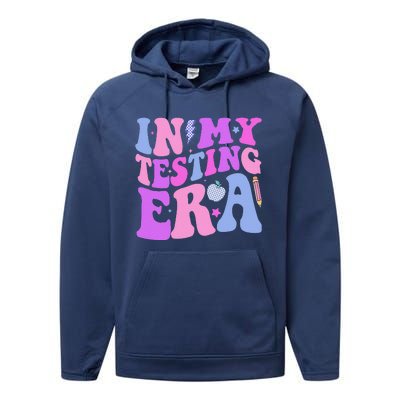 In My Testing Era Test Day Retro Motivational Teacher Performance Fleece Hoodie