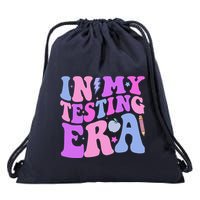 In My Testing Era Test Day Retro Motivational Teacher Drawstring Bag