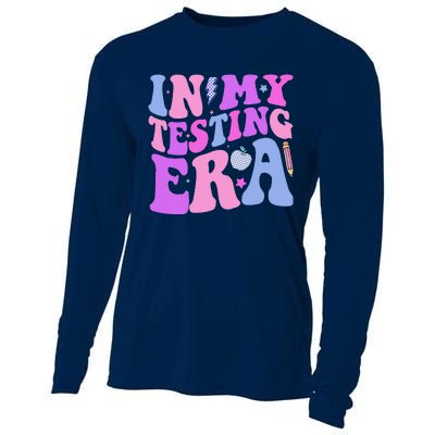 In My Testing Era Test Day Retro Motivational Teacher Cooling Performance Long Sleeve Crew