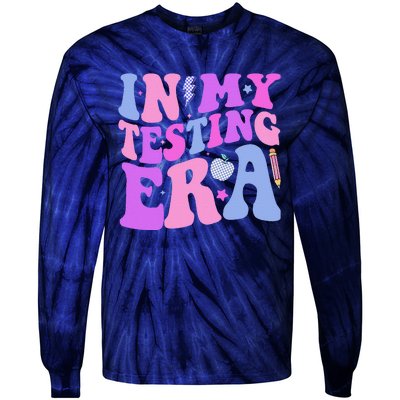 In My Testing Era Test Day Retro Motivational Teacher Tie-Dye Long Sleeve Shirt