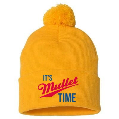 ItS Mullet Time Funny Redneck Mullet Pom Pom 12in Knit Beanie