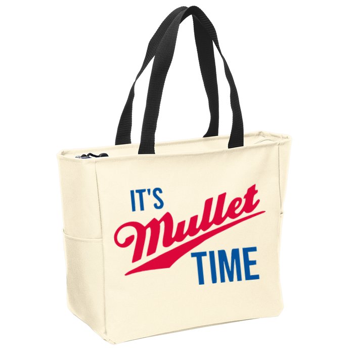 ItS Mullet Time Funny Redneck Mullet Zip Tote Bag
