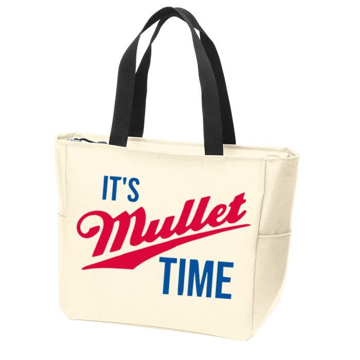 ItS Mullet Time Funny Redneck Mullet Zip Tote Bag
