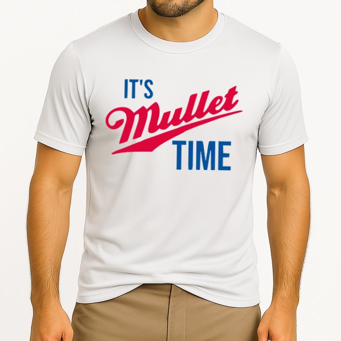 ItS Mullet Time Funny Redneck Mullet Performance Shirt