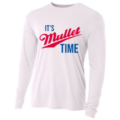 ItS Mullet Time Funny Redneck Mullet Cooling Performance Long Sleeve Crew